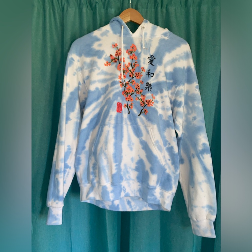 HOODIE Cherry Blossom Tie-dyed "Artist Union Clothing COM"